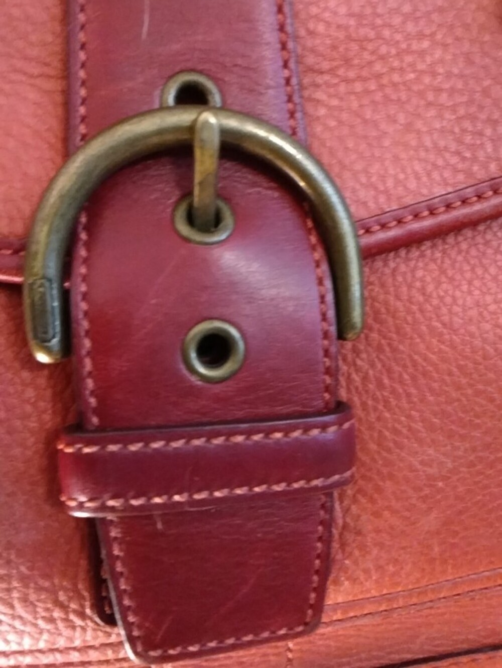 Coach Vintage Soho Dowel Satchel 2004 Coral With Red Trim - Picture 3 of 15